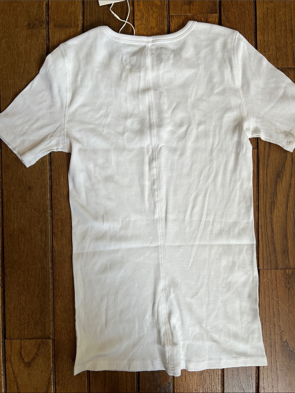 Everlane White Luxe Rib Crew Short Sleeve Top Size XS NWT - Picture 5 of 5